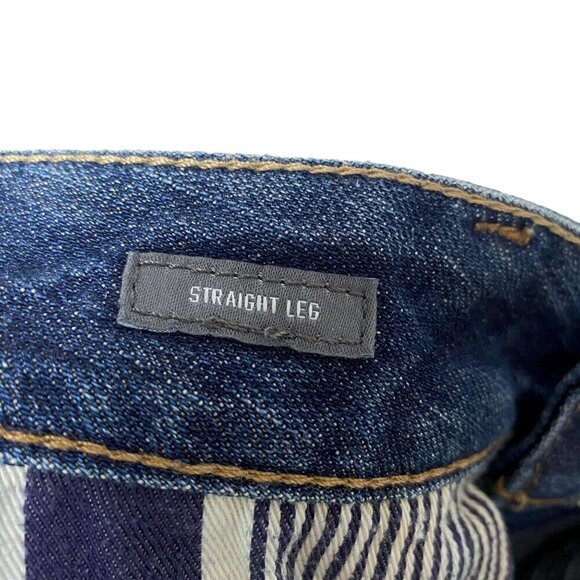 BONOBOS Men's Jeans 31x30 Straight Leg Medium Wash Blue Denim Distressed - Picture 10 of 13